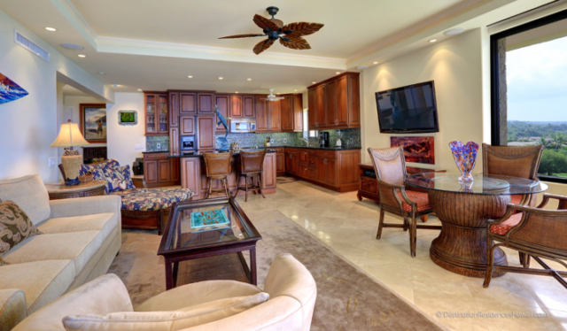 living room and dining table